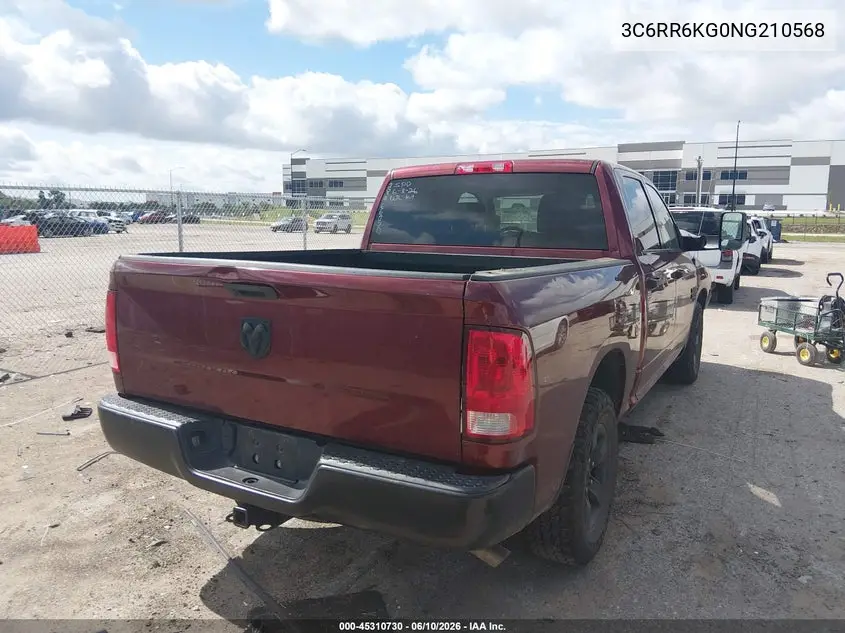 2022 Ram 1500 Classic Tradesman 4X2 5'7 Box VIN: 3C6RR6KG0NG210568 Lot: 45310730
