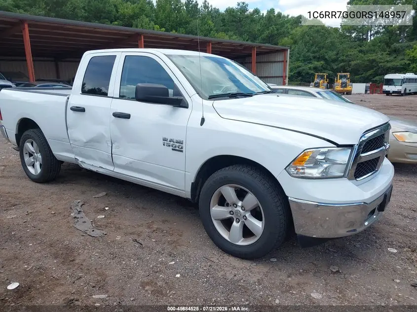 2024 Ram 1500 Classic Slt 4X4 6'4 Box VIN: 1C6RR7GG0RS148957 Lot: 45684525