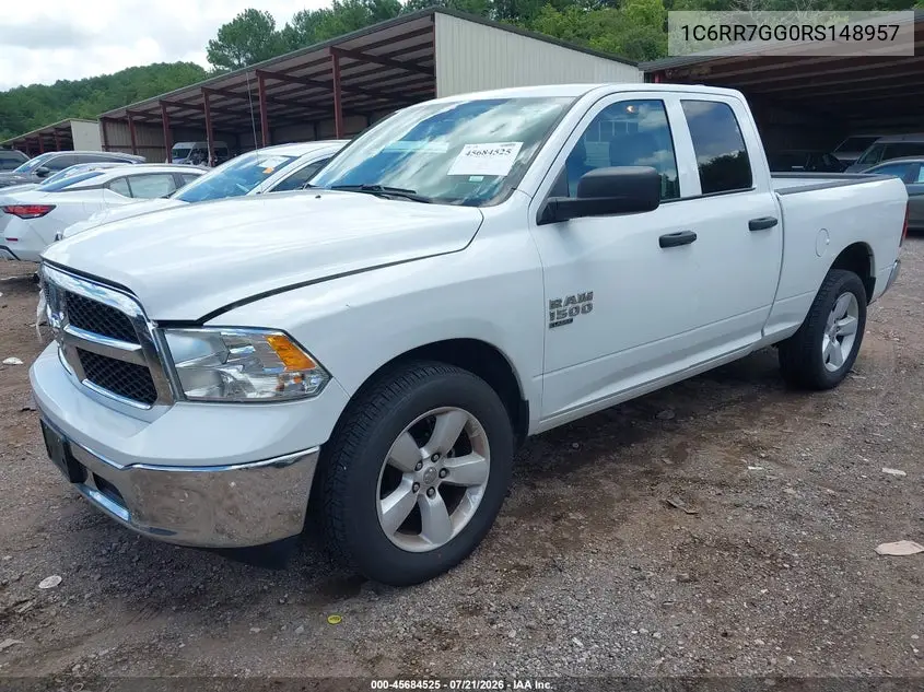 2024 Ram 1500 Classic Slt 4X4 6'4 Box VIN: 1C6RR7GG0RS148957 Lot: 45684525