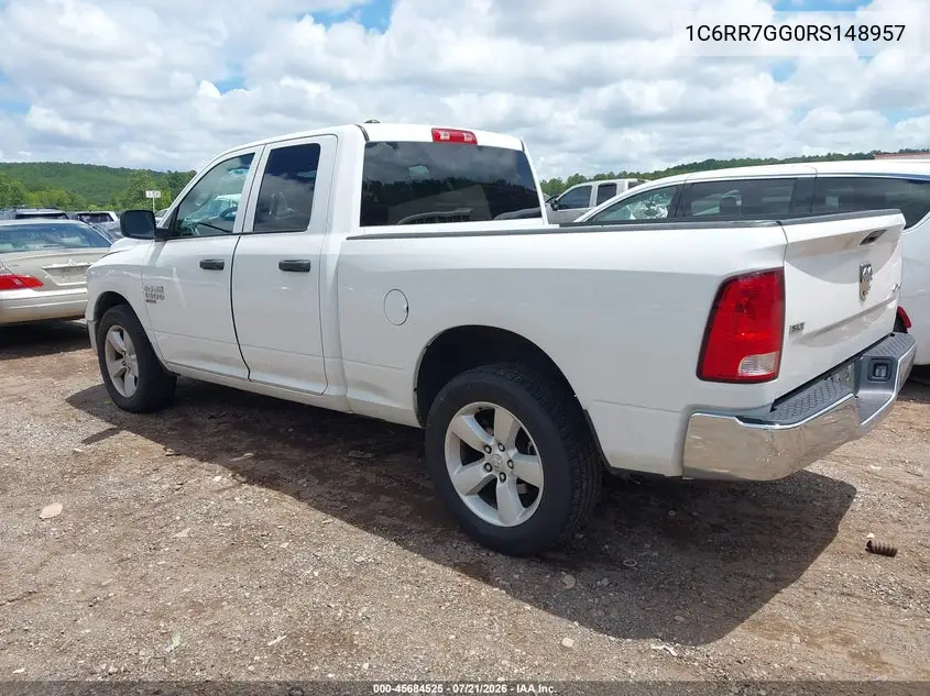 2024 Ram 1500 Classic Slt 4X4 6'4 Box VIN: 1C6RR7GG0RS148957 Lot: 45684525
