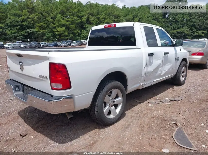 2024 Ram 1500 Classic Slt 4X4 6'4 Box VIN: 1C6RR7GG0RS148957 Lot: 45684525