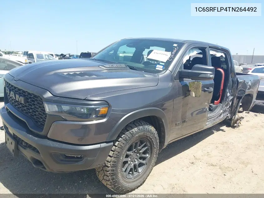 2026 Ram 1500 Rebel 4X4 5'7 Box VIN: 1C6SRFLP4TN264492 Lot: 45693996