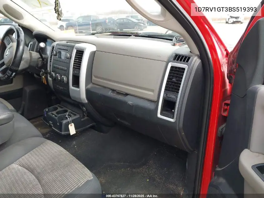 1D7RV1GT3BS519393 2011 Ram Ram 1500 Slt