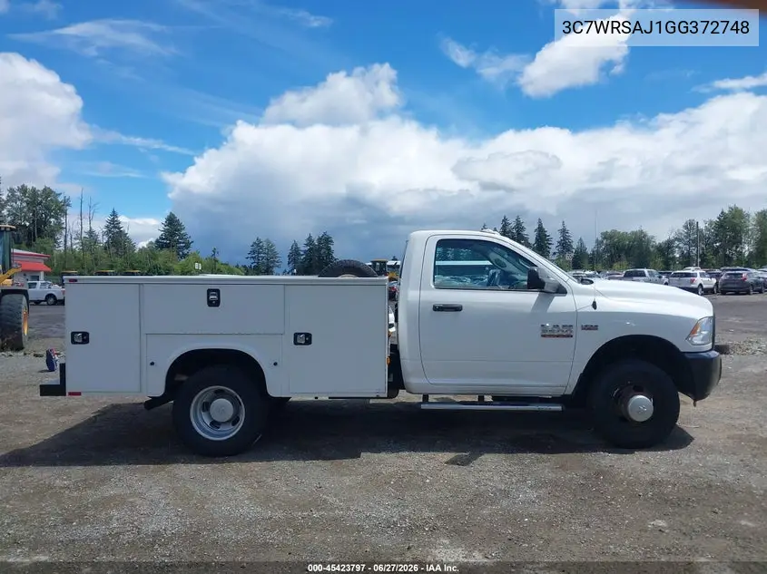 2016 Ram 3500 Chassis Tradesman/Slt VIN: 3C7WRSAJ1GG372748 Lot: 45423797