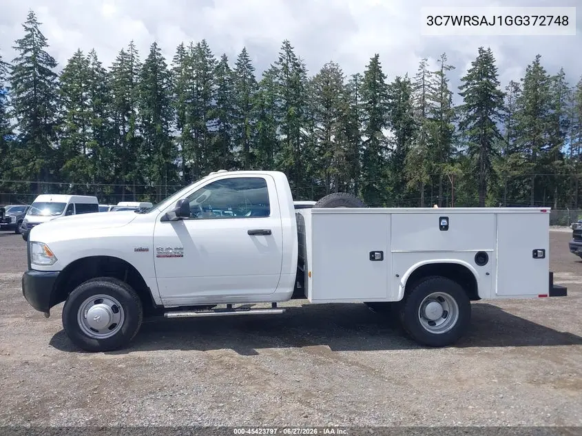 2016 Ram 3500 Chassis Tradesman/Slt VIN: 3C7WRSAJ1GG372748 Lot: 45423797