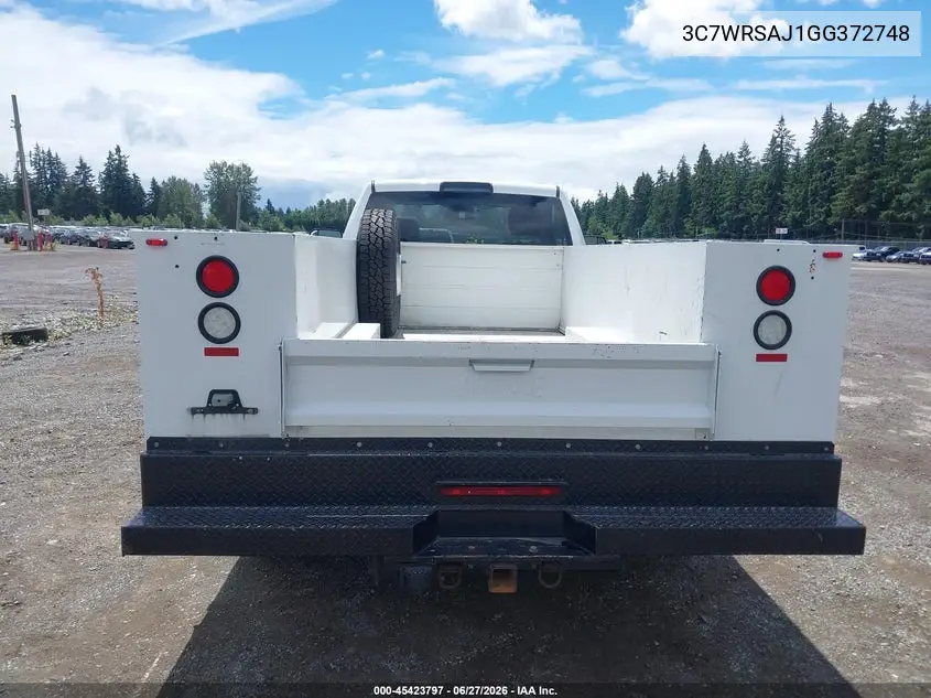 2016 Ram 3500 Chassis Tradesman/Slt VIN: 3C7WRSAJ1GG372748 Lot: 45423797
