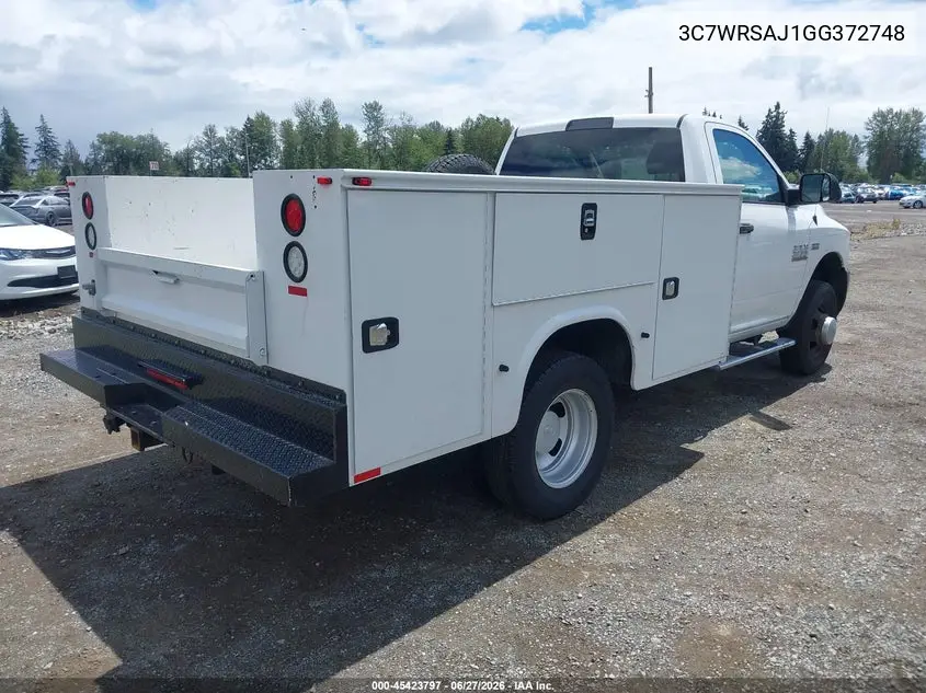 2016 Ram 3500 Chassis Tradesman/Slt VIN: 3C7WRSAJ1GG372748 Lot: 45423797