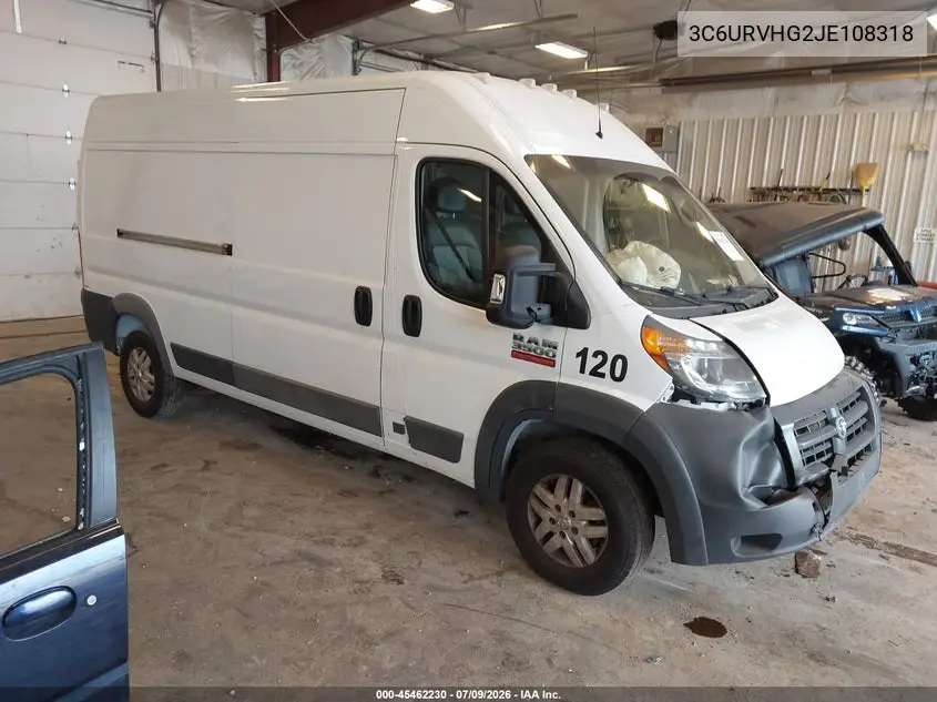 2018 Ram Promaster 3500 High Roof 159 Wb VIN: 3C6URVHG2JE108318 Lot: 45462230