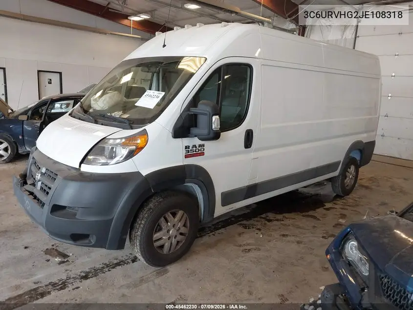 2018 Ram Promaster 3500 High Roof 159 Wb VIN: 3C6URVHG2JE108318 Lot: 45462230