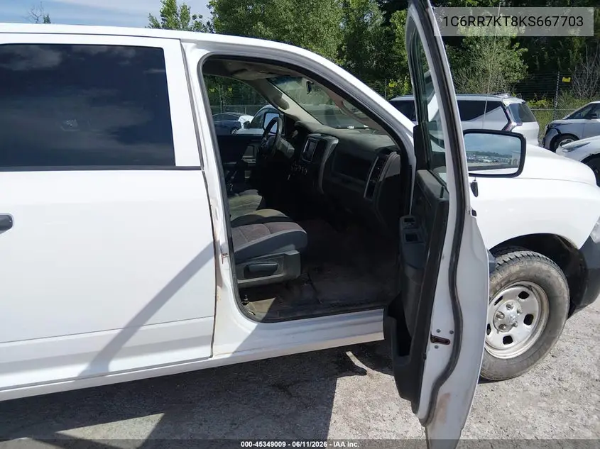 2019 Ram 1500 Classic Tradesman 4X4 5'7 Box VIN: 1C6RR7KT8KS667703 Lot: 45349009