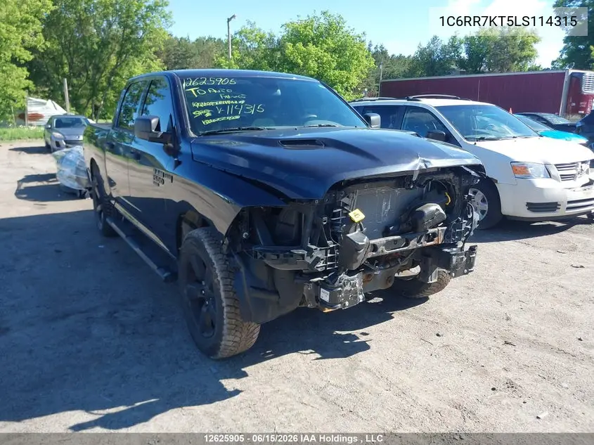 2020 Ram 1500 Classic Tradesman/Express VIN: 1C6RR7KT5LS114315 Lot: 12625905