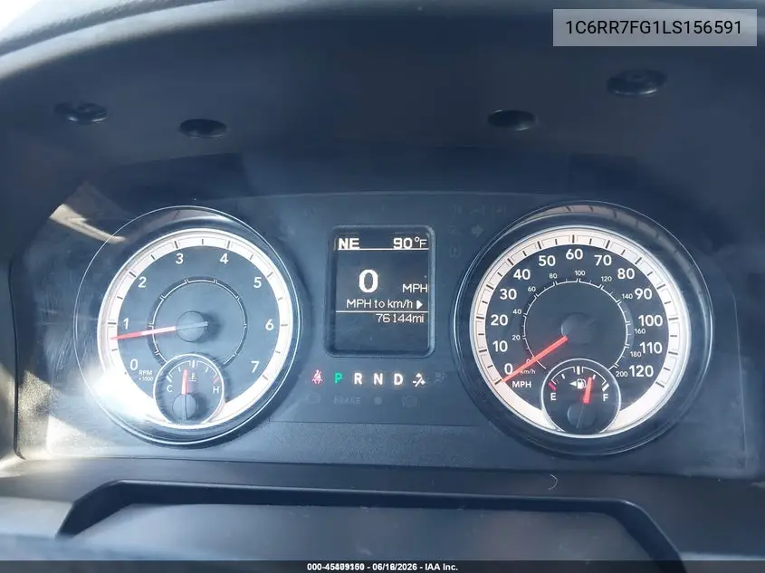 2020 Ram 1500 Classic Tradesman 4X4 6'4 Box VIN: 1C6RR7FG1LS156591 Lot: 45409150