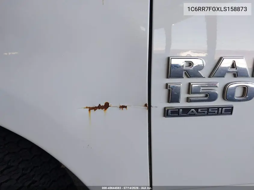 2020 Ram 1500 Classic Tradesman 4X4 6'4 Box VIN: 1C6RR7FGXLS158873 Lot: 45644583