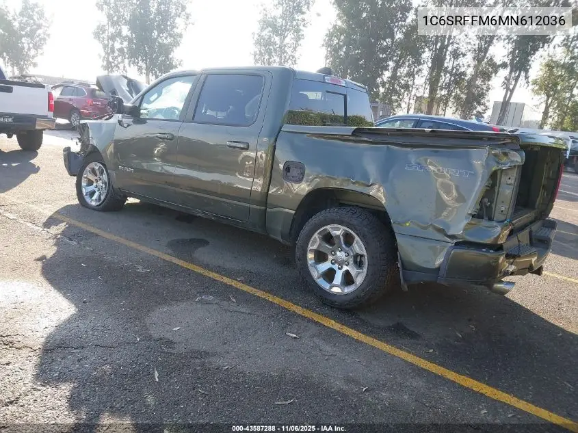 1C6SRFFM6MN612036 2021 Ram 1500 Big Horn 4X4 5'7 Box