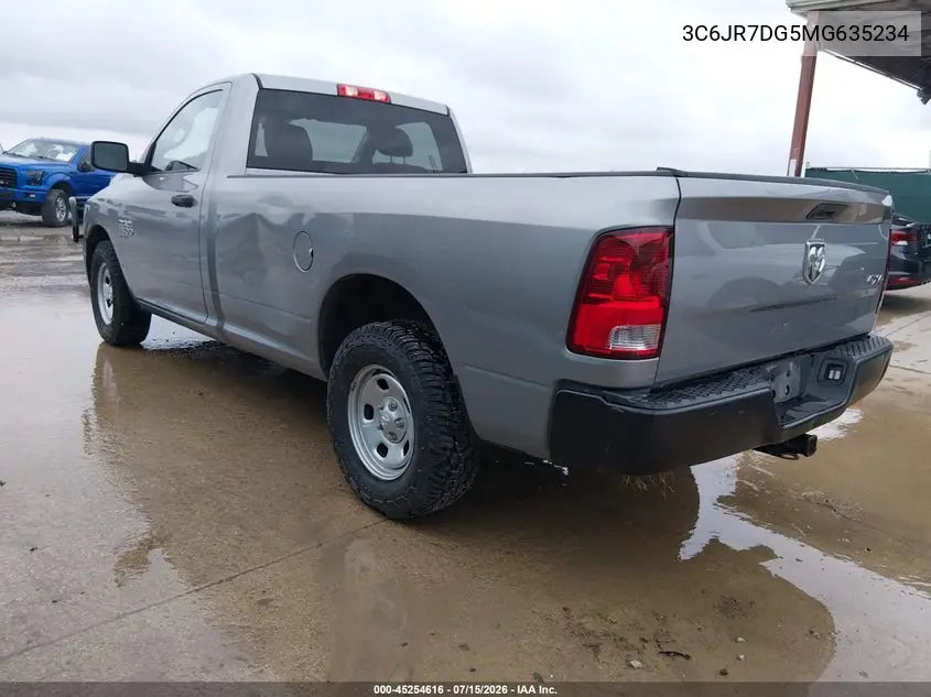 2021 Ram 1500 Classic Tradesman 4X4 8' Box VIN: 3C6JR7DG5MG635234 Lot: 45254616