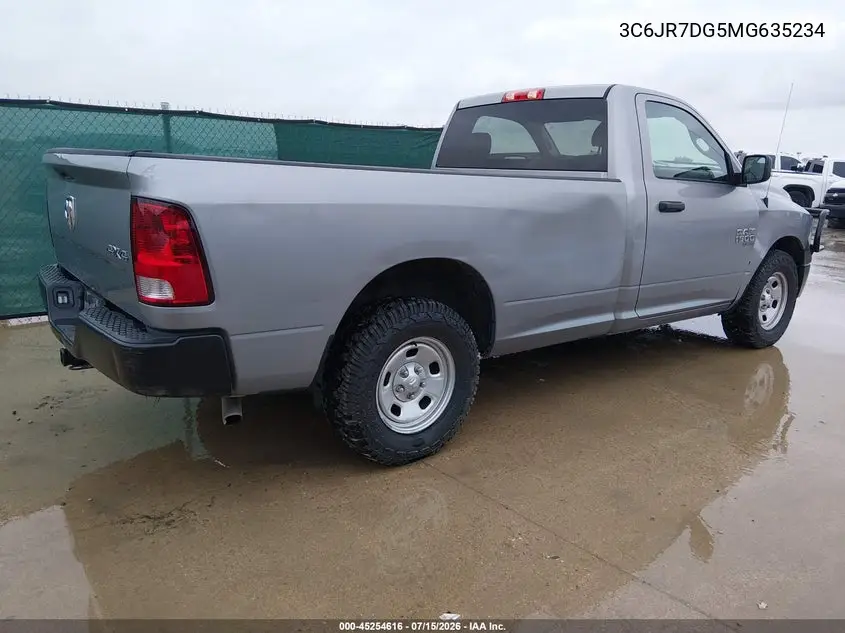 2021 Ram 1500 Classic Tradesman 4X4 8' Box VIN: 3C6JR7DG5MG635234 Lot: 45254616
