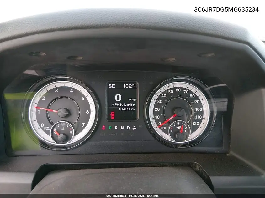 2021 Ram 1500 Classic Tradesman 4X4 8' Box VIN: 3C6JR7DG5MG635234 Lot: 45254616