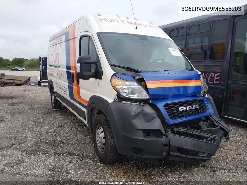 2021 Ram Promaster 2500 High Roof 159 Wb VIN: 3C6LRVDG9ME555203 Lot: 45384980