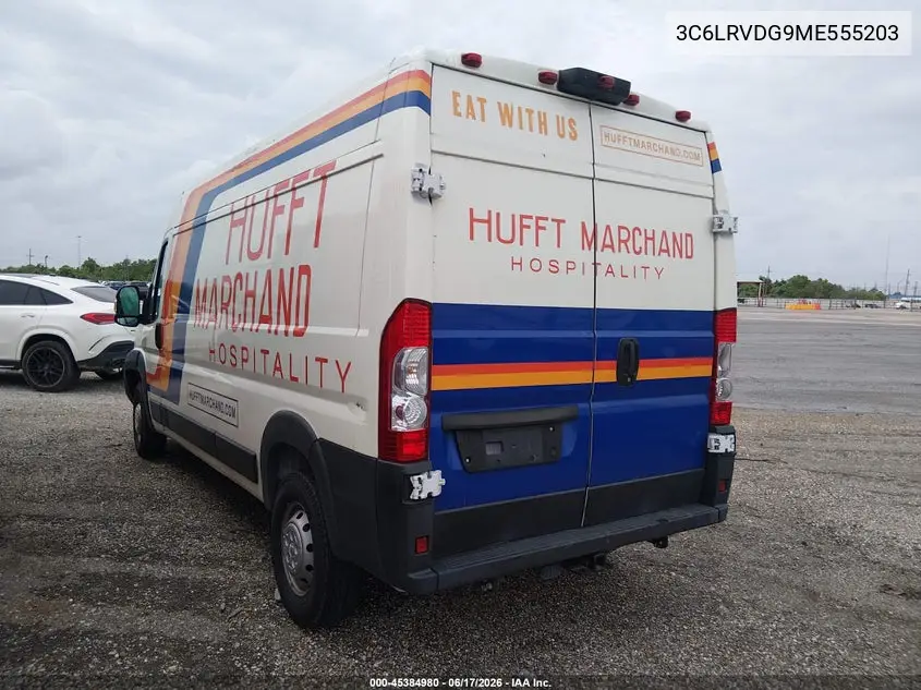 2021 Ram Promaster 2500 High Roof 159 Wb VIN: 3C6LRVDG9ME555203 Lot: 45384980