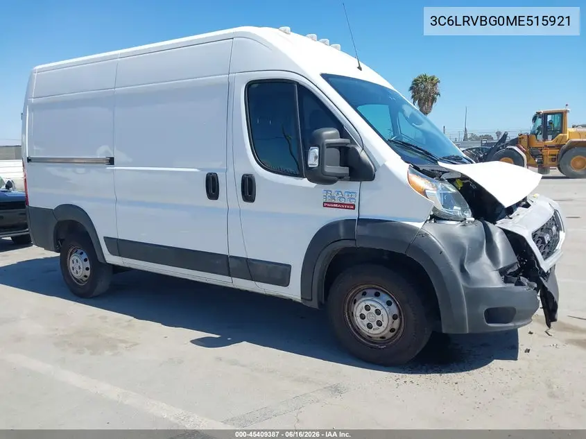 2021 Ram Promaster 1500 High Roof 136 Wb VIN: 3C6LRVBG0ME515921 Lot: 45409387