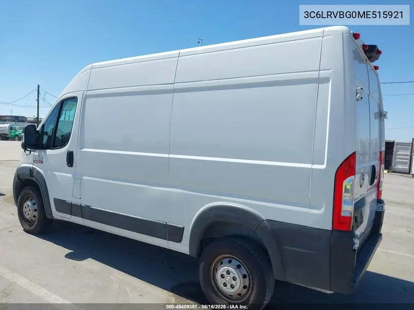 2021 Ram Promaster 1500 High Roof 136 Wb VIN: 3C6LRVBG0ME515921 Lot: 45409387