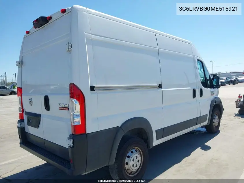 2021 Ram Promaster 1500 High Roof 136 Wb VIN: 3C6LRVBG0ME515921 Lot: 45409387