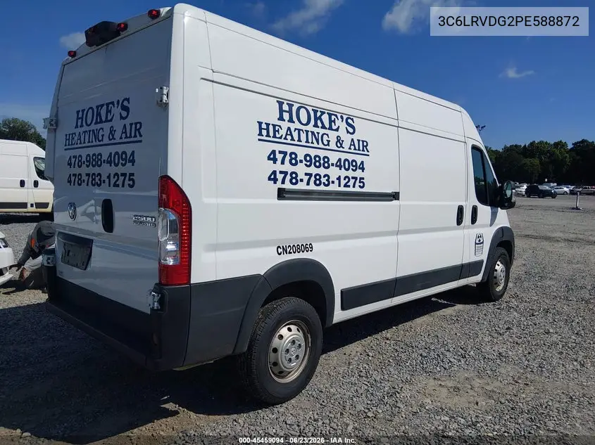 2023 Ram Promaster 2500 High Roof 159 Wb VIN: 3C6LRVDG2PE588872 Lot: 45459094