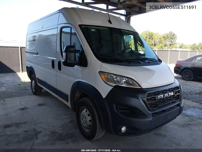 2025 Ram Promaster 2500 Tradesman High Roof 136 Wb W/Pass Seat VIN: 3C6LRVCG6SE511691 Lot: 45615045