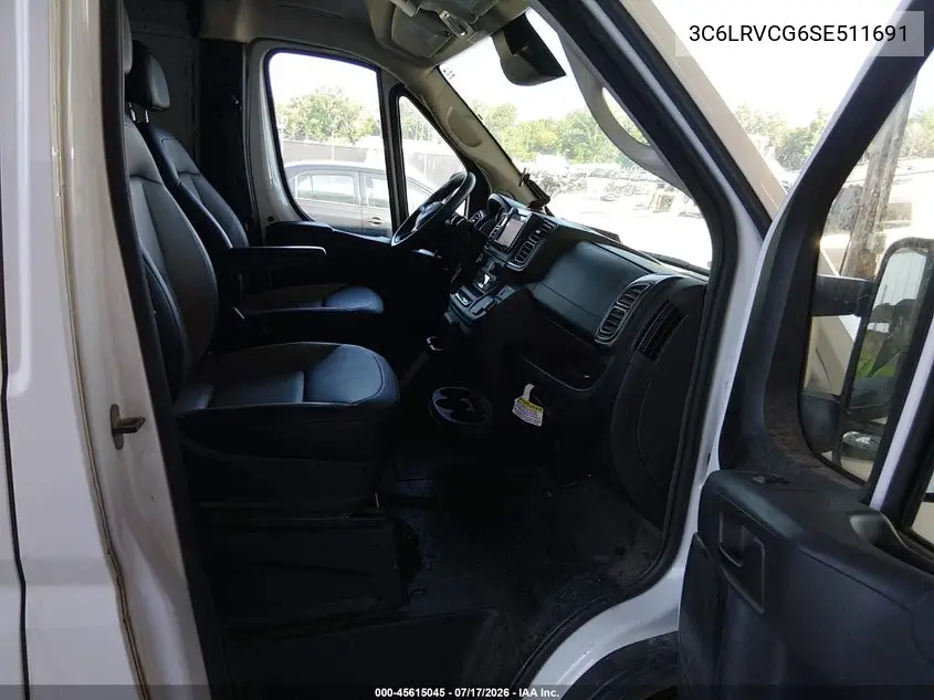 2025 Ram Promaster 2500 Tradesman High Roof 136 Wb W/Pass Seat VIN: 3C6LRVCG6SE511691 Lot: 45615045