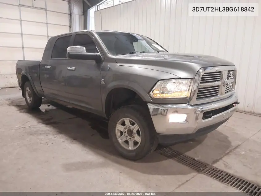 2011 Ram Ram 2500 Laramie VIN: 3D7UT2HL3BG618842 Lot: 45432602