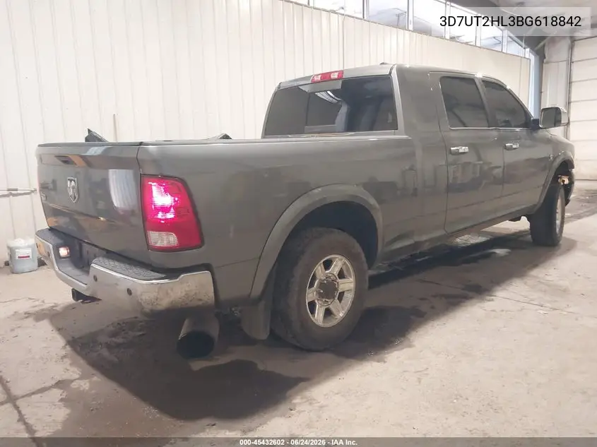 2011 Ram Ram 2500 Laramie VIN: 3D7UT2HL3BG618842 Lot: 45432602