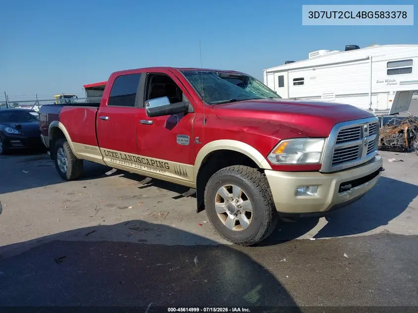 2011 Ram Ram 2500 Laramie Longhorn VIN: 3D7UT2CL4BG583378 Lot: 45614999