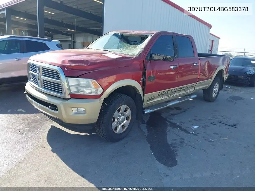 2011 Ram Ram 2500 Laramie Longhorn VIN: 3D7UT2CL4BG583378 Lot: 45614999