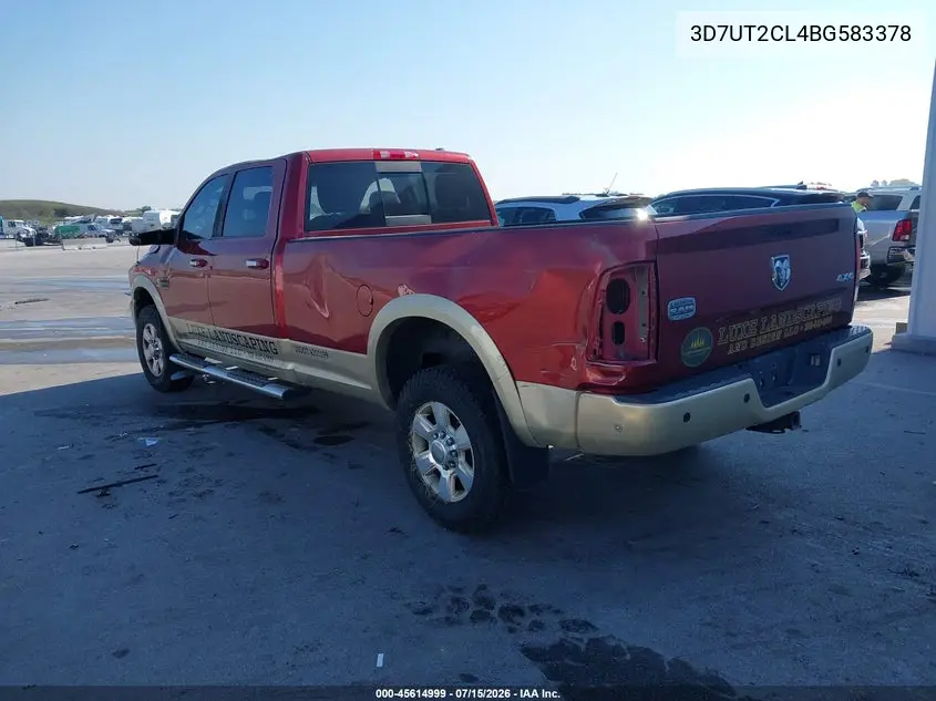 2011 Ram Ram 2500 Laramie Longhorn VIN: 3D7UT2CL4BG583378 Lot: 45614999