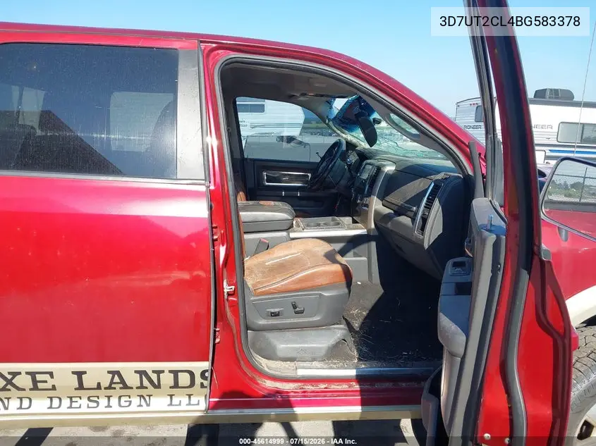 2011 Ram Ram 2500 Laramie Longhorn VIN: 3D7UT2CL4BG583378 Lot: 45614999