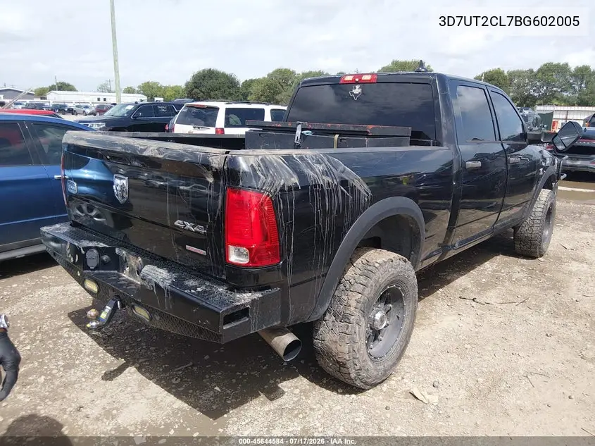2011 Ram Ram 2500 St VIN: 3D7UT2CL7BG602005 Lot: 45644584