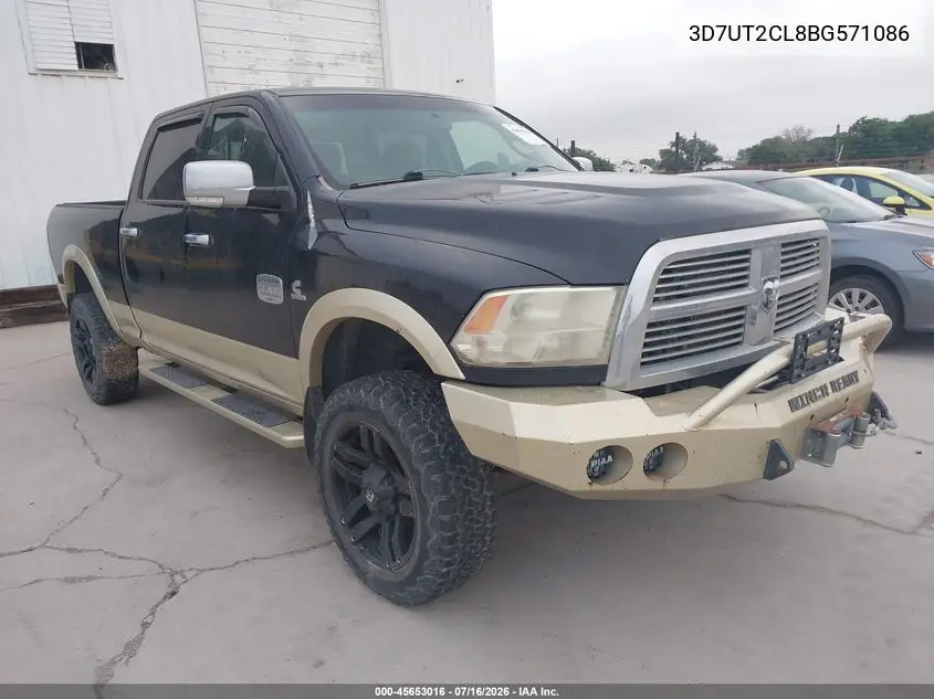 2011 Ram Ram 2500 Laramie Longhorn VIN: 3D7UT2CL8BG571086 Lot: 45653016