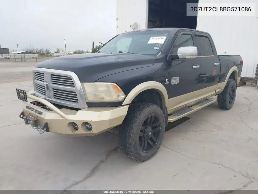 2011 Ram Ram 2500 Laramie Longhorn VIN: 3D7UT2CL8BG571086 Lot: 45653016