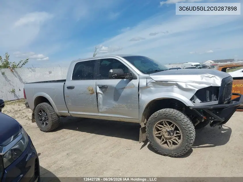 2012 Ram 2500 Laramie Limited VIN: 3C6UD5GL2CG287898 Lot: 12642726x