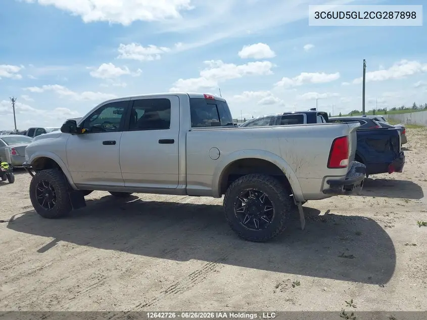 2012 Ram 2500 Laramie Limited VIN: 3C6UD5GL2CG287898 Lot: 12642726x