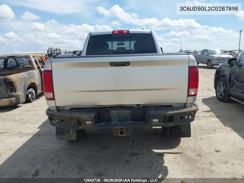 2012 Ram 2500 Laramie Limited VIN: 3C6UD5GL2CG287898 Lot: 12642726x