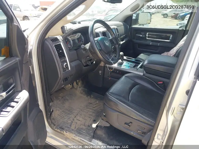 2012 Ram 2500 Laramie Limited VIN: 3C6UD5GL2CG287898 Lot: 12642726x