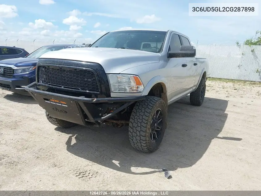 2012 Ram 2500 Laramie Limited VIN: 3C6UD5GL2CG287898 Lot: 12642726x