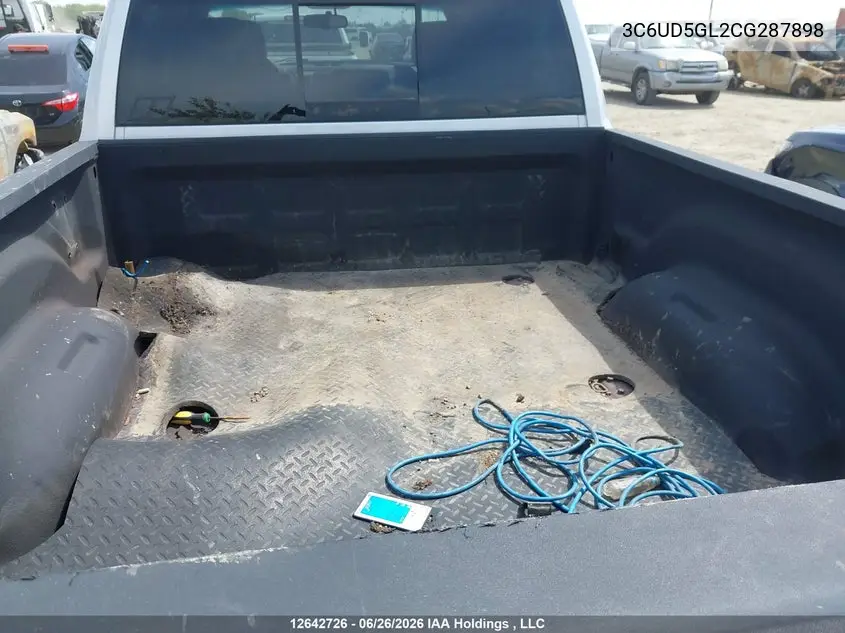 2012 Ram 2500 Laramie Limited VIN: 3C6UD5GL2CG287898 Lot: 12642726x