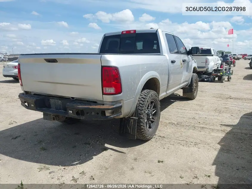 2012 Ram 2500 Laramie Limited VIN: 3C6UD5GL2CG287898 Lot: 12642726x