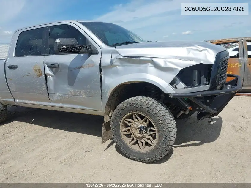 2012 Ram 2500 Laramie Limited VIN: 3C6UD5GL2CG287898 Lot: 12642726x