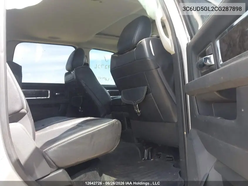 2012 Ram 2500 Laramie Limited VIN: 3C6UD5GL2CG287898 Lot: 12642726x