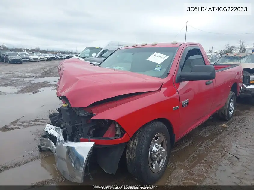 2012 Ram 2500 St VIN: 3C6LD4AT4CG222033 Lot: 45186028