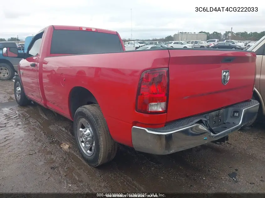 2012 Ram 2500 St VIN: 3C6LD4AT4CG222033 Lot: 45186028