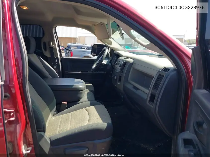 2012 Ram 2500 St VIN: 3C6TD4CL0CG328976 Lot: 45606769